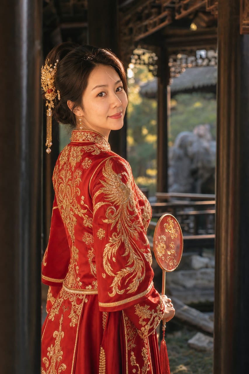 中式婚服摄影 网友生成效果