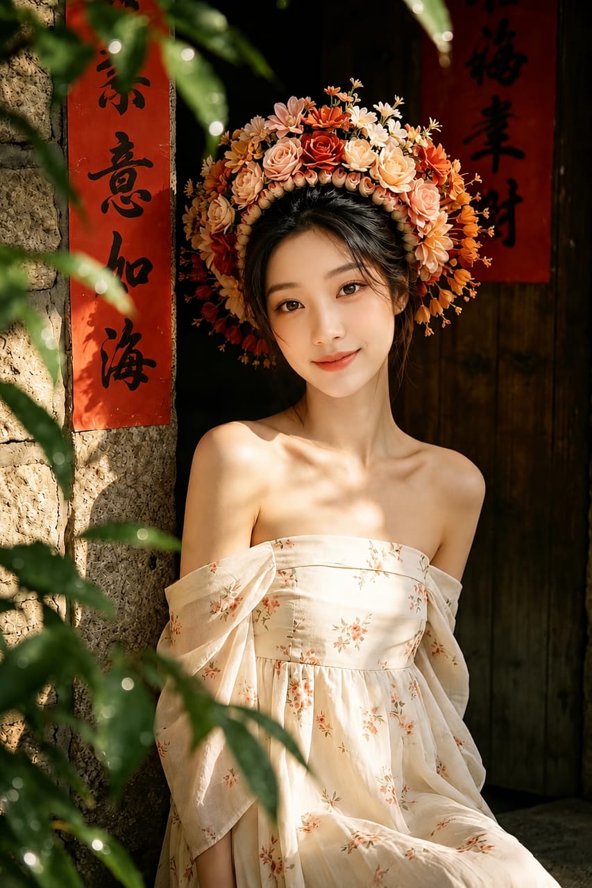 花满头