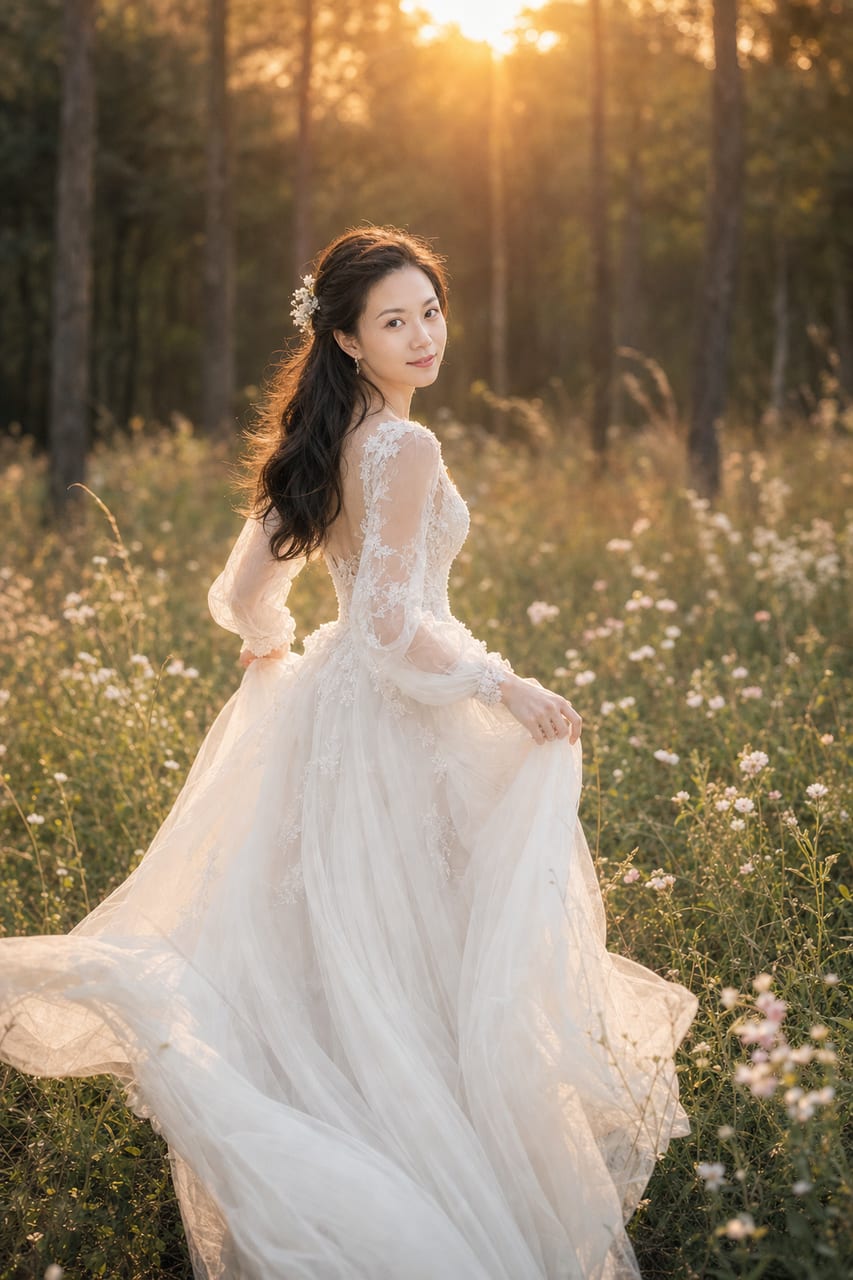 森林系婚纱摄影 网友生成效果