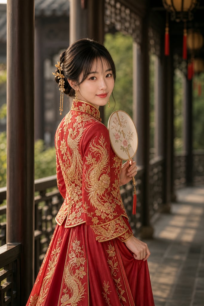 中式婚服摄影 生成效果