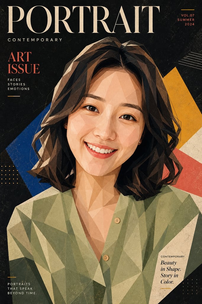 几何多边形人像
