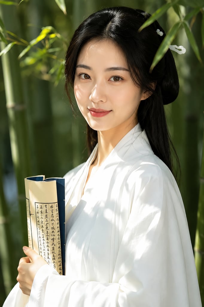 竹林看书
